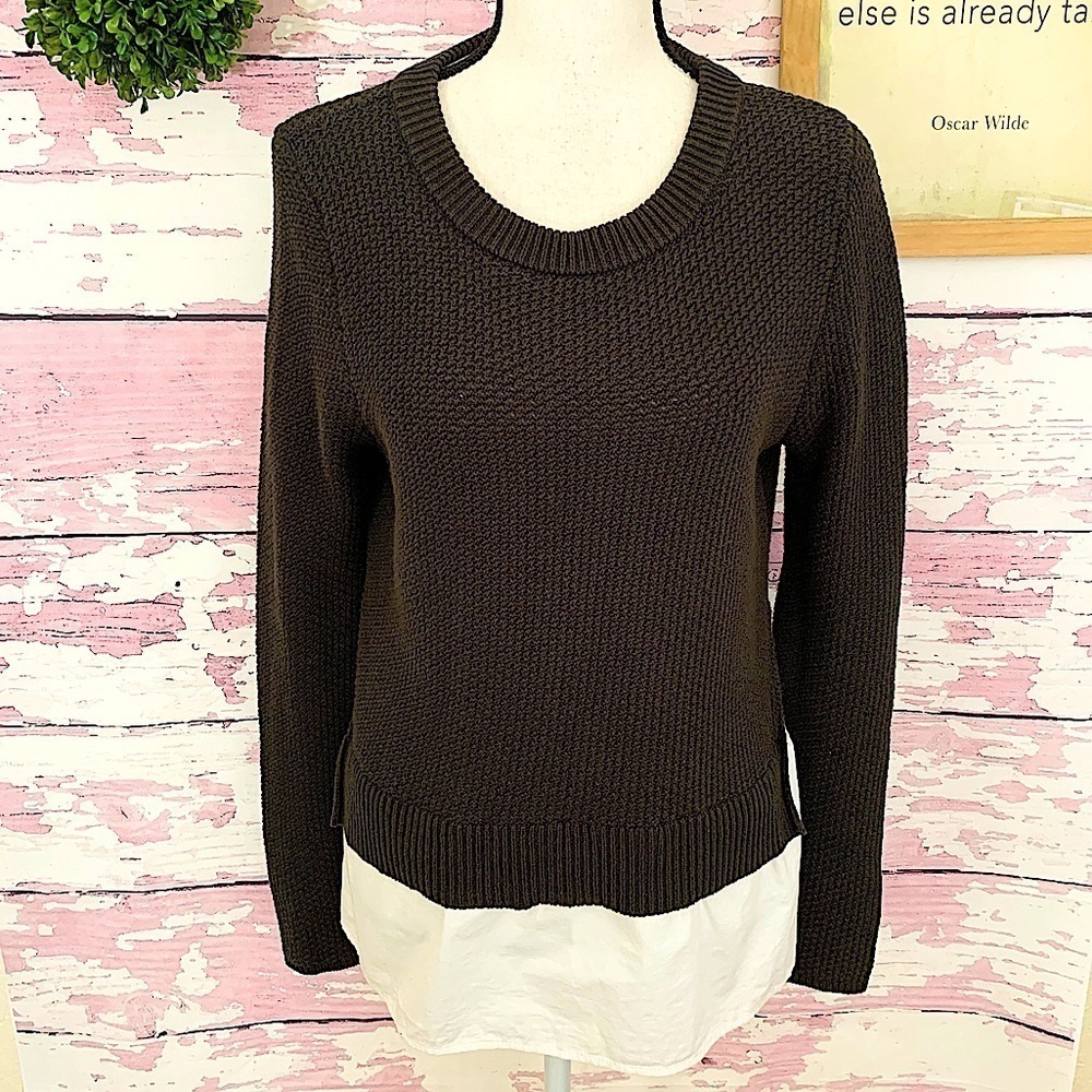 SFERA CASUAL Dark Green Scoop Neck Sweater size Medium
